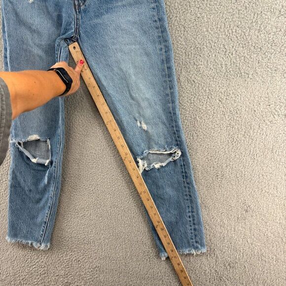 Levi’s Premium Wedgie Fit Jeans Women’s Size 25 Distressed High Rise Button Fly - Picture 8 of 13